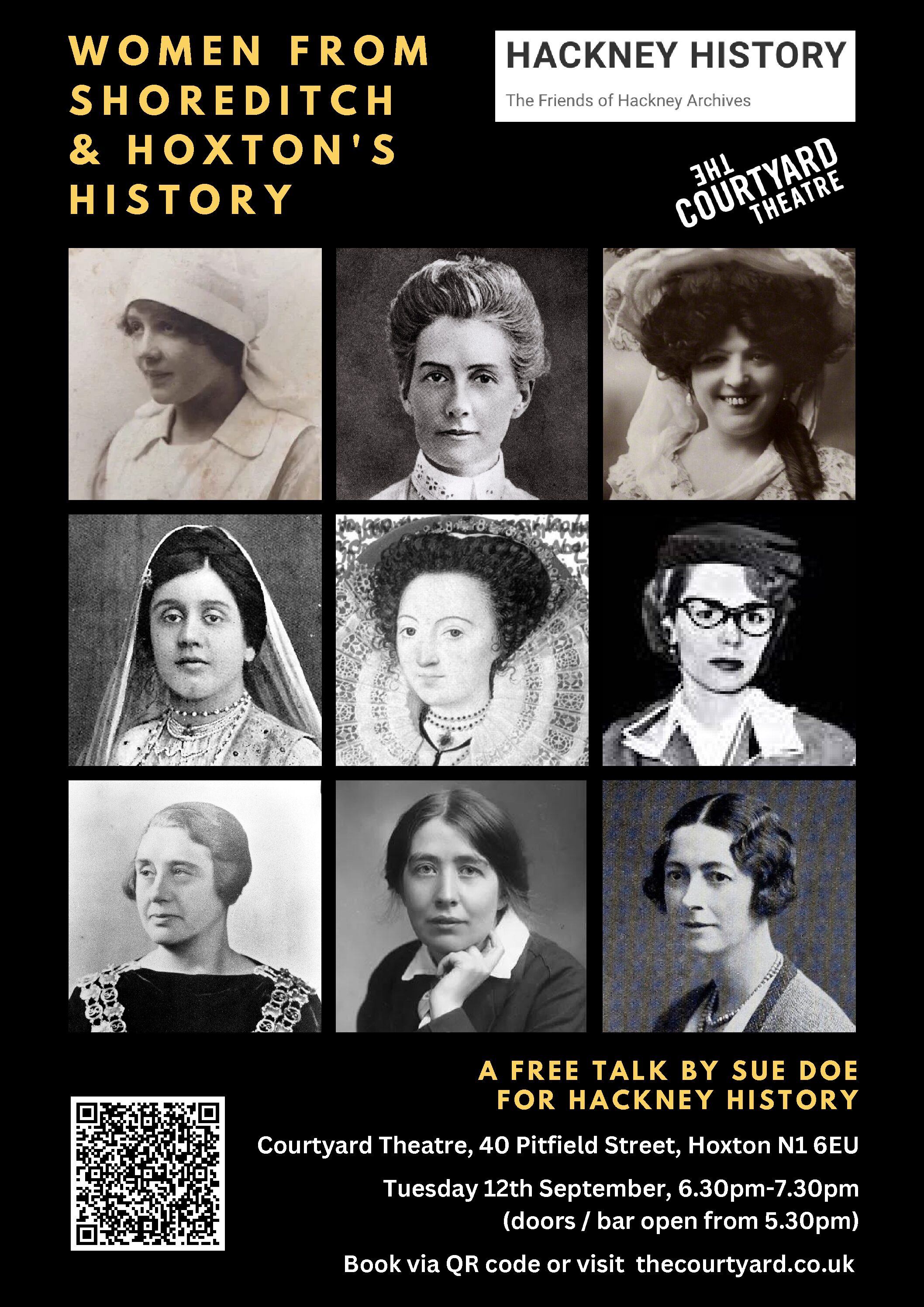 Talk: Women from Shoreditch and Hoxton History, Tues 12th Sept.